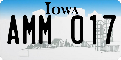 IA license plate AMM017