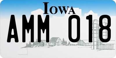 IA license plate AMM018