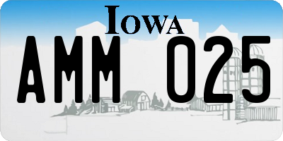 IA license plate AMM025