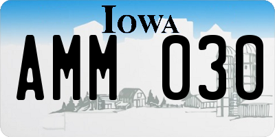 IA license plate AMM030