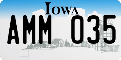 IA license plate AMM035