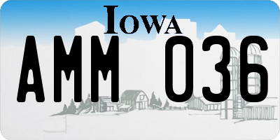 IA license plate AMM036