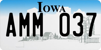 IA license plate AMM037
