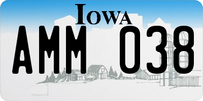 IA license plate AMM038