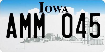IA license plate AMM045
