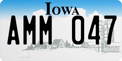 IA license plate AMM047