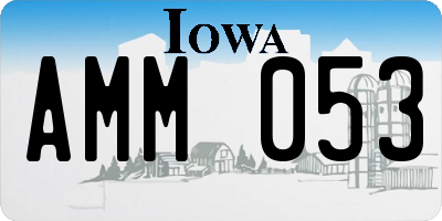 IA license plate AMM053