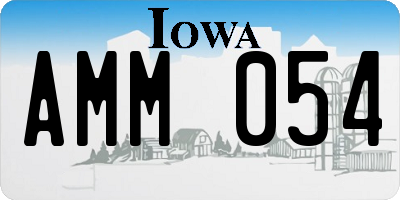 IA license plate AMM054