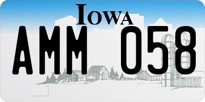 IA license plate AMM058
