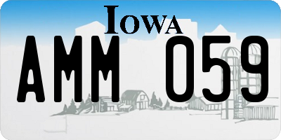 IA license plate AMM059