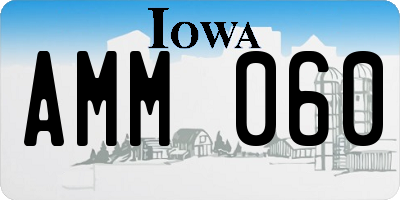 IA license plate AMM060
