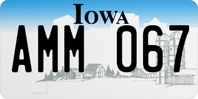 IA license plate AMM067
