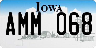 IA license plate AMM068
