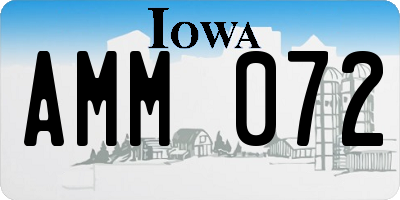 IA license plate AMM072