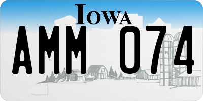 IA license plate AMM074