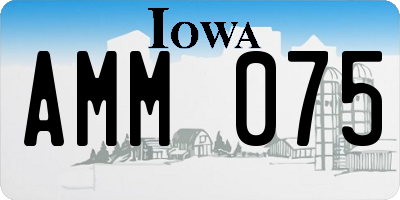 IA license plate AMM075
