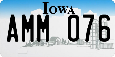 IA license plate AMM076