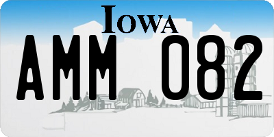 IA license plate AMM082