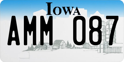 IA license plate AMM087