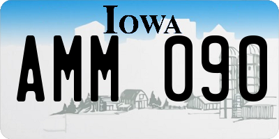 IA license plate AMM090