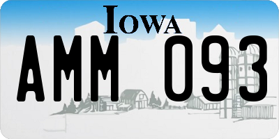 IA license plate AMM093