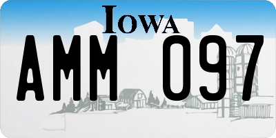 IA license plate AMM097