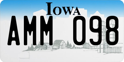 IA license plate AMM098