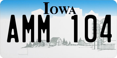 IA license plate AMM104