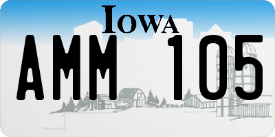IA license plate AMM105