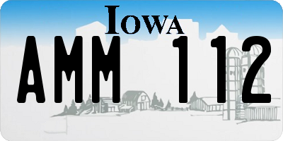 IA license plate AMM112