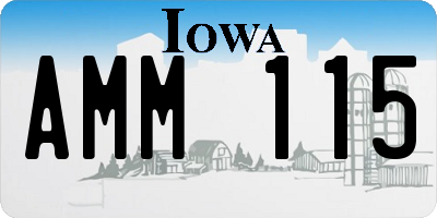 IA license plate AMM115