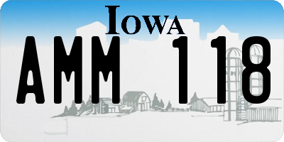 IA license plate AMM118