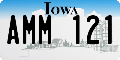 IA license plate AMM121