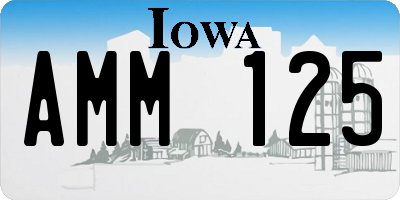 IA license plate AMM125