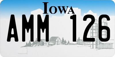 IA license plate AMM126