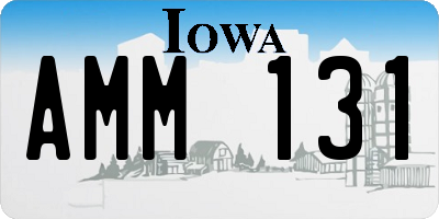 IA license plate AMM131