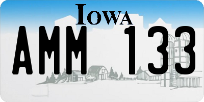 IA license plate AMM133