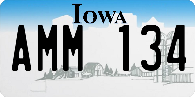 IA license plate AMM134