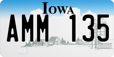 IA license plate AMM135