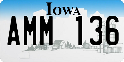 IA license plate AMM136