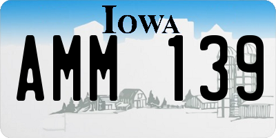 IA license plate AMM139