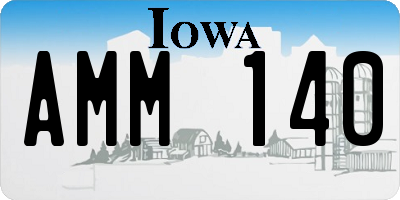 IA license plate AMM140