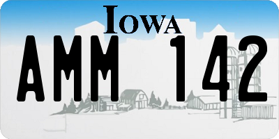 IA license plate AMM142