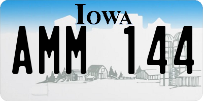 IA license plate AMM144