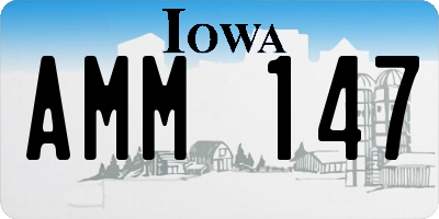 IA license plate AMM147