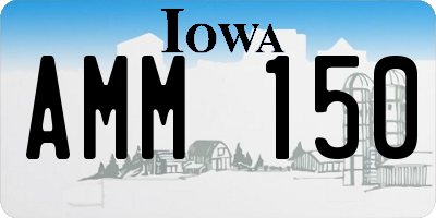 IA license plate AMM150