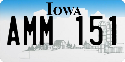 IA license plate AMM151