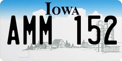 IA license plate AMM152