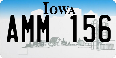 IA license plate AMM156