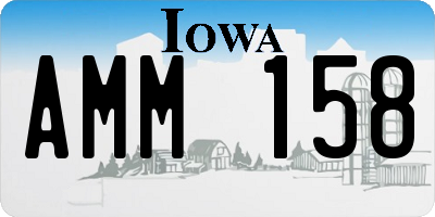 IA license plate AMM158